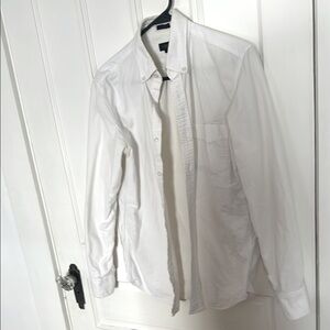 J Crew white Oxford button down shirt